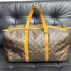 Louis Vuitton Brown Monogram Duffle Bag Vintage Unisex